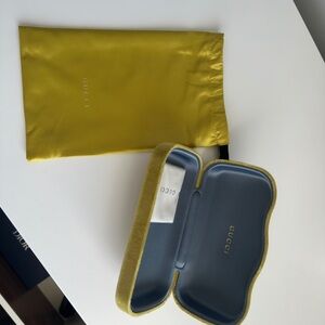 Gucci Sunglasses Case with Yellow Pouch